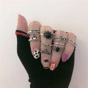 10 Pieces Punk Rings BY19000