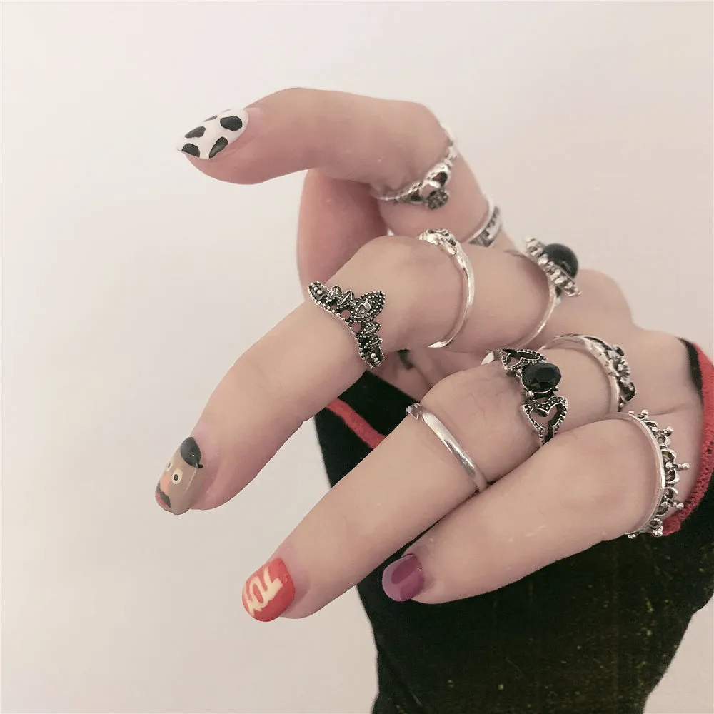 10 Pieces Punk Rings BY19000