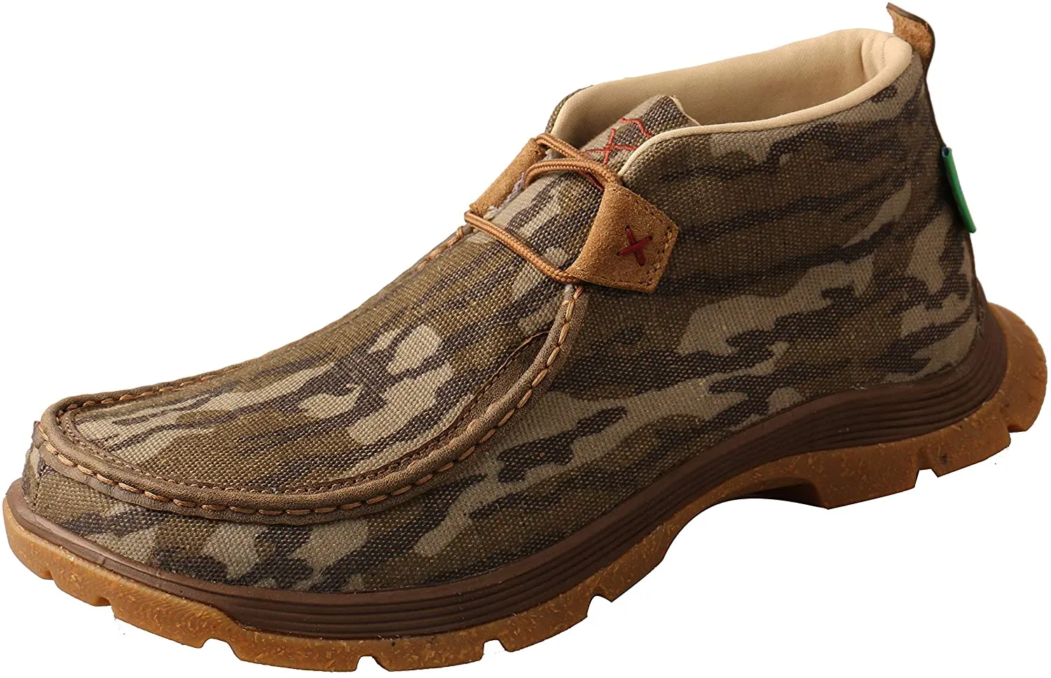 Twisted X Men's Chukka Oblique Toe in Bottomland Camo, Size 10 M