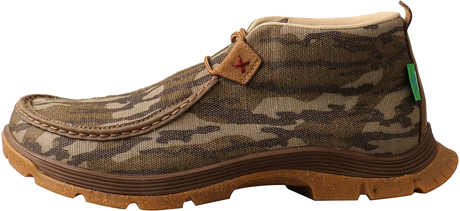 Twisted X Men's Chukka Oblique Toe in Bottomland Camo, Size 10 M