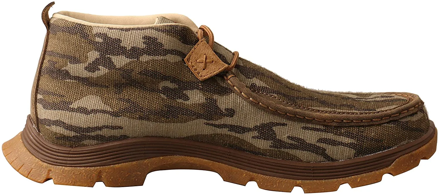 Twisted X Men's Chukka Oblique Toe in Bottomland Camo, Size 10 M