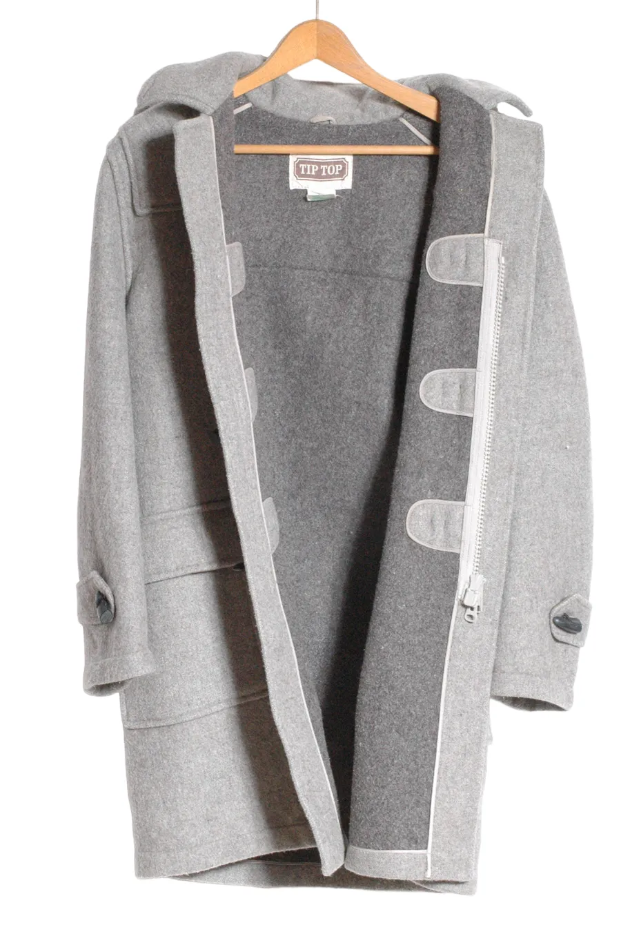 1970s Tip Top Grey Duffle Coat Size L