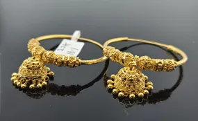 Gold Designer Jhumki Earrings