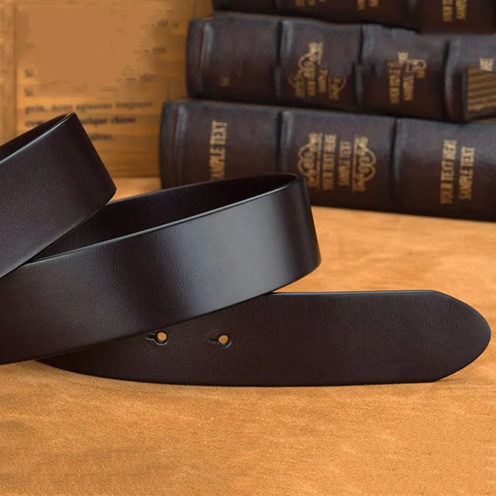 Width Leather Belt without Buckle