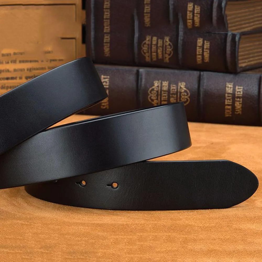 Width Leather Belt without Buckle