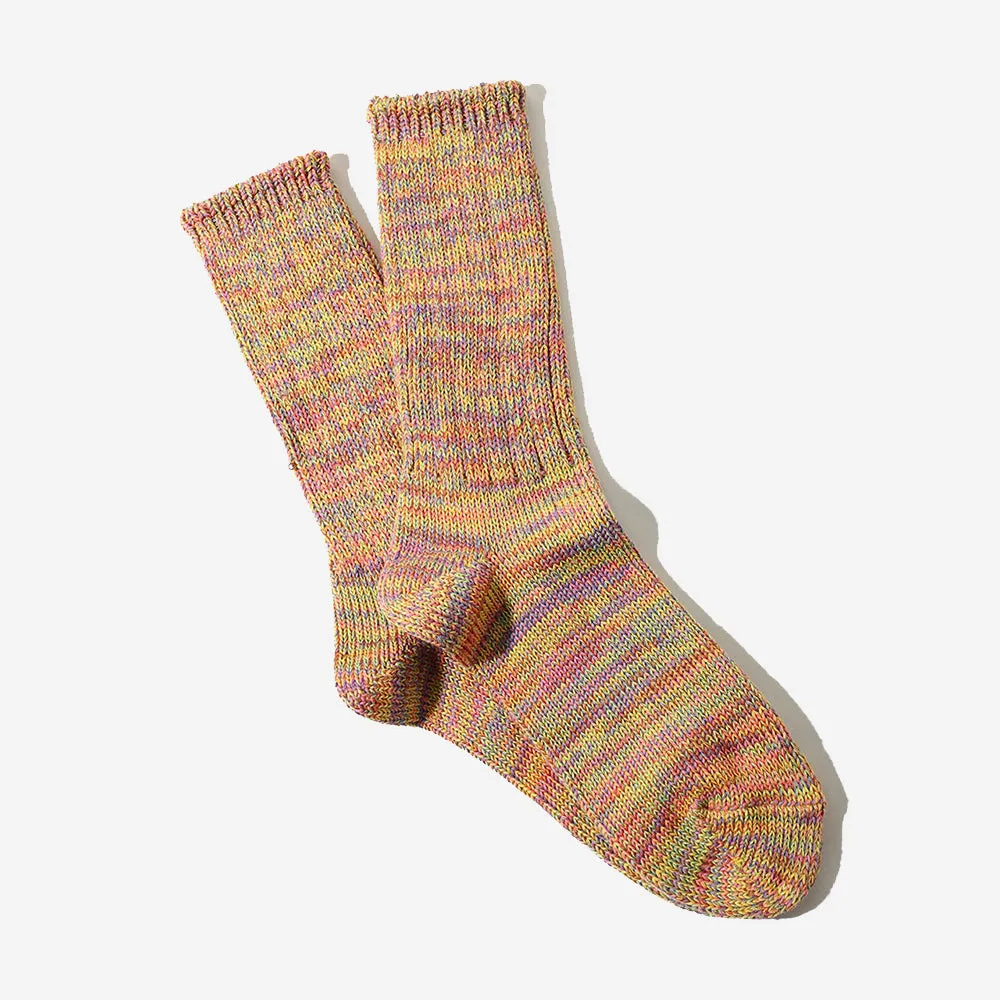 5 Colour Mix Crew Socks in Pink