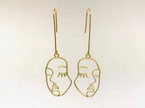 Abstract Face Earrings