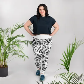 All-Over Print Plus Size Leggings Rain Rings