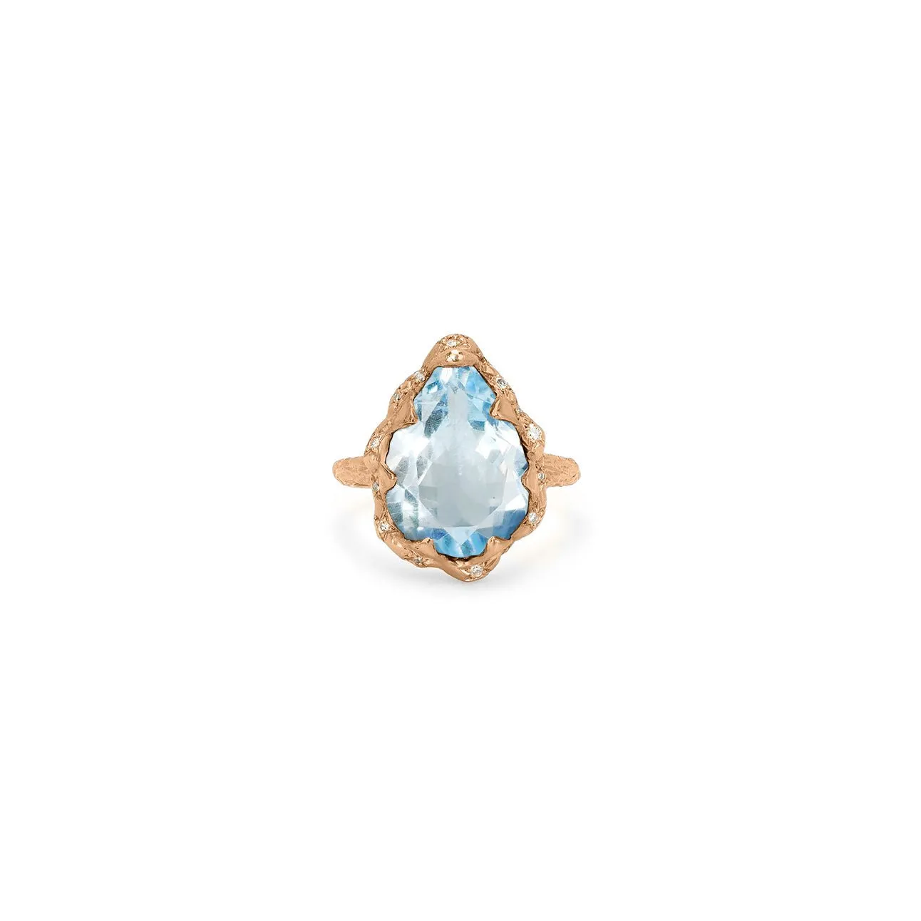 Aquamarine Ring with Diamonds