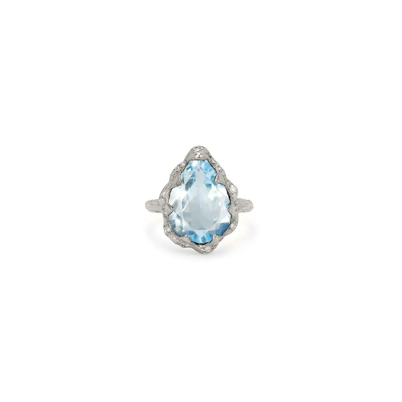 Aquamarine Ring with Diamonds