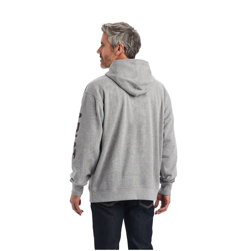 Heather Grey Hoodie with Ariat Logo for Men