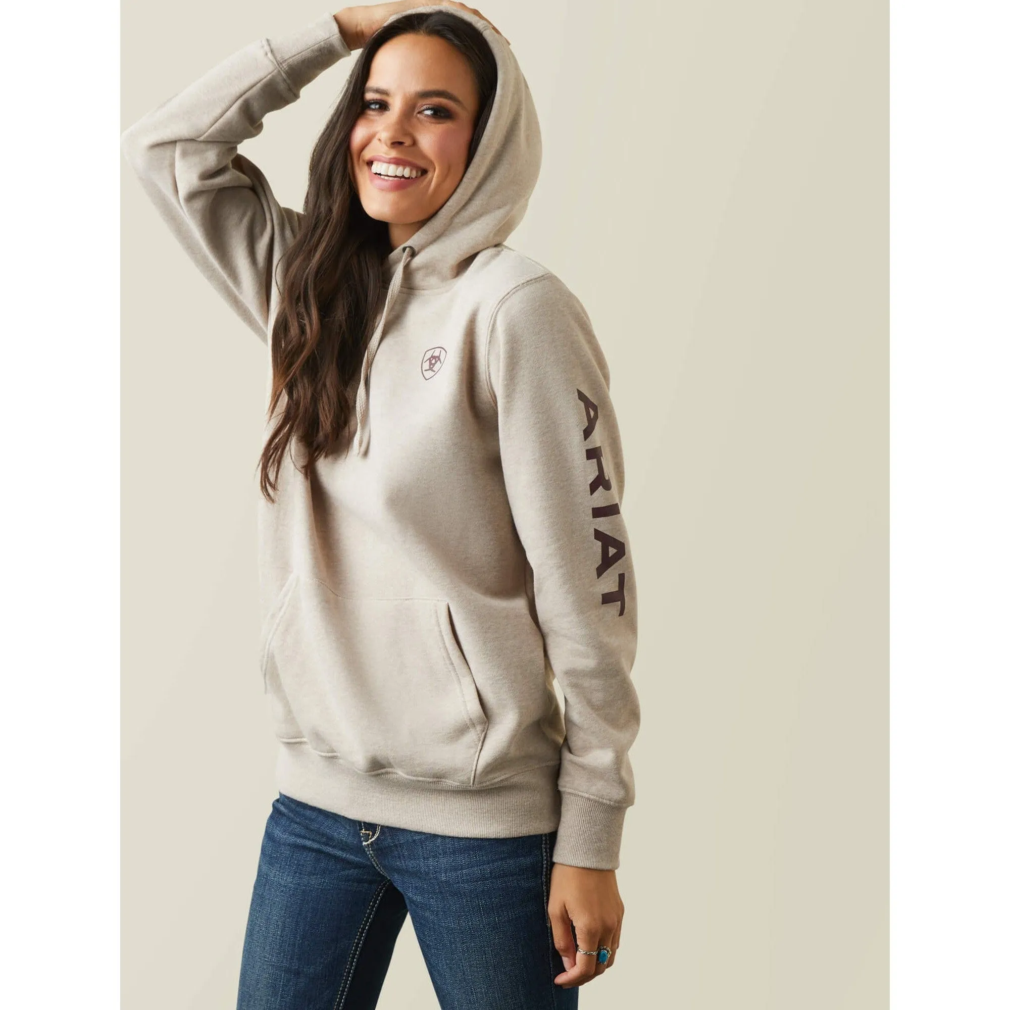 Women's Logo Hoodie in Oatmeal Heather