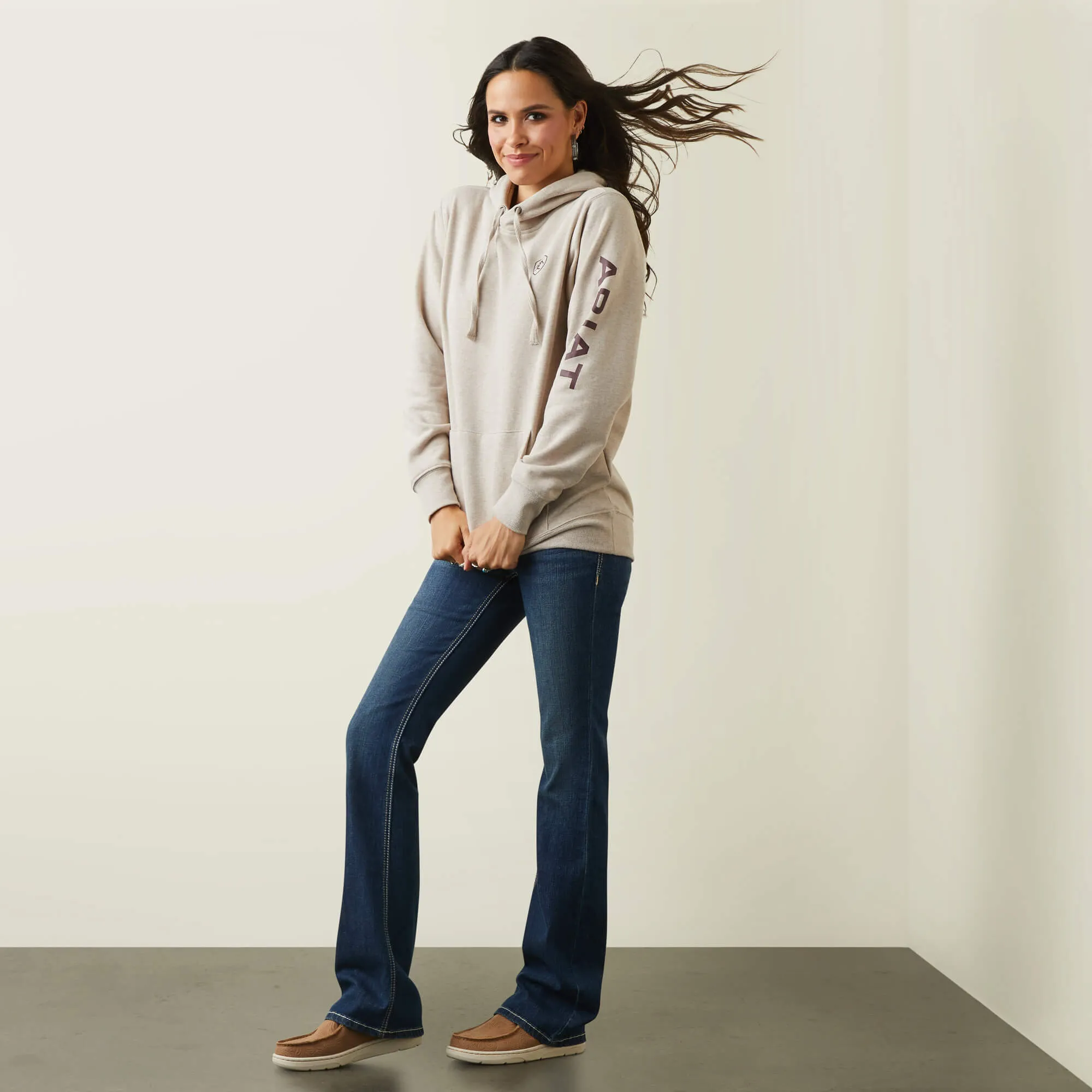 Women's Logo Hoodie in Oatmeal Heather