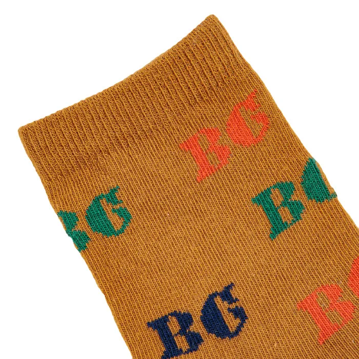 Bobo Choses BC Short Socks for Kids - Brown