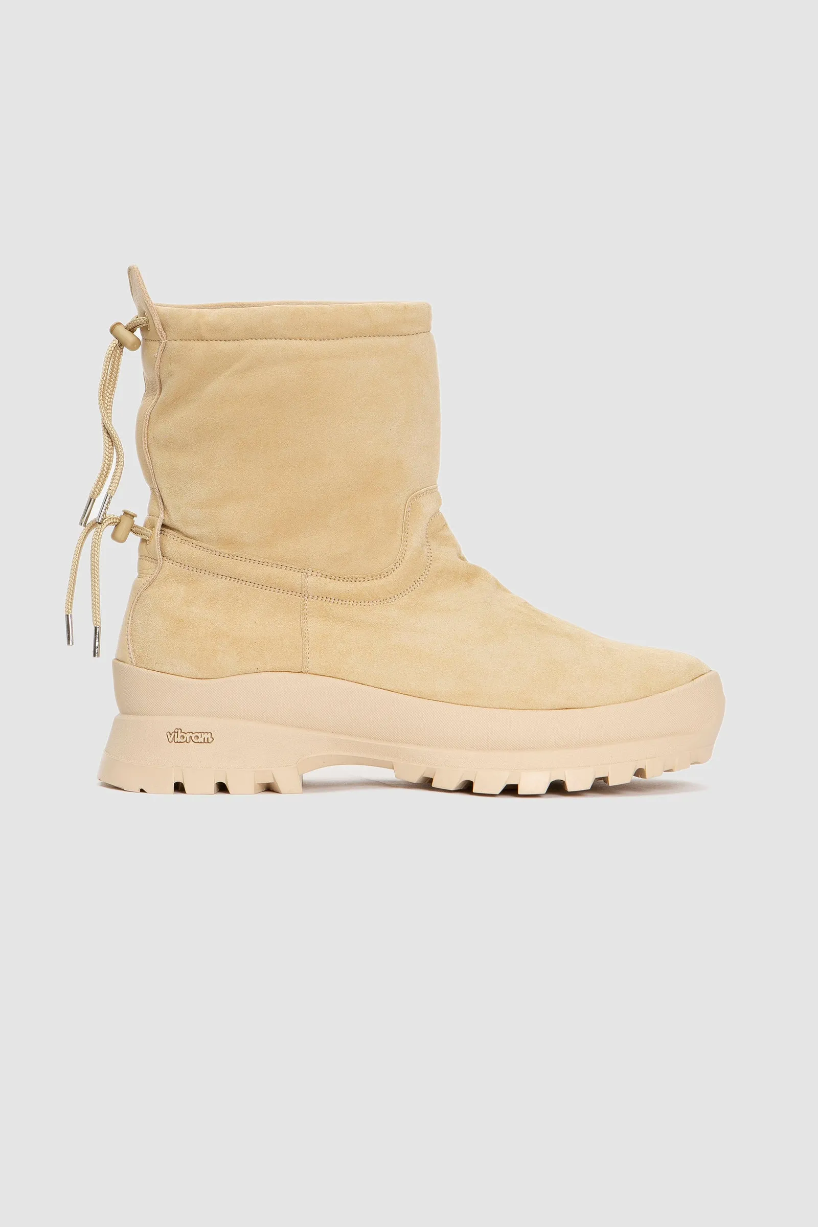 Stylish Auralee Cord Boots in Beige