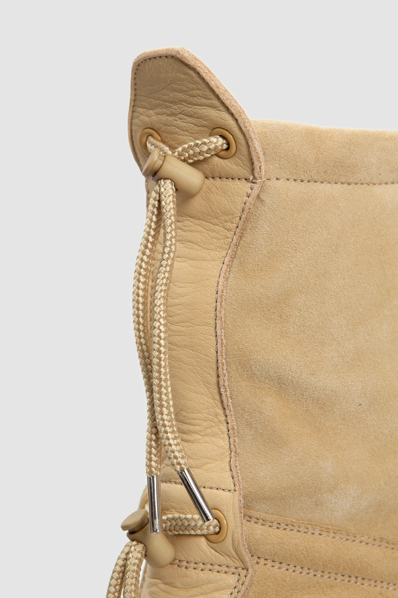 Stylish Auralee Cord Boots in Beige