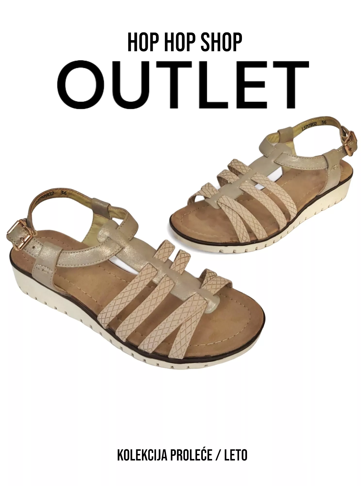 Beige Women Sandals LS70902