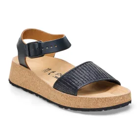 Birkenstock Women's Glenda Natural Leather Sandals Black