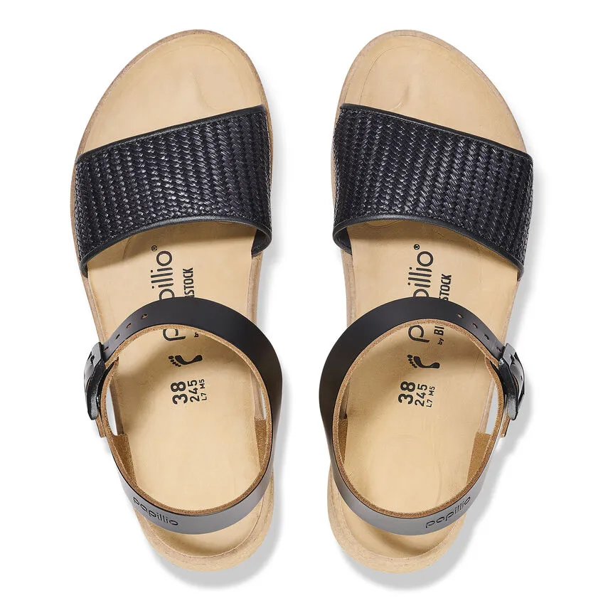 Birkenstock Women's Glenda Natural Leather Sandals Black