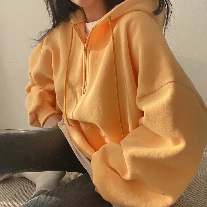 Oversized Zip Up Indie Hoodie