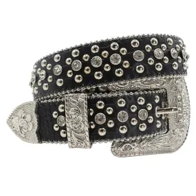 Black Crystal Rhinestones Belt