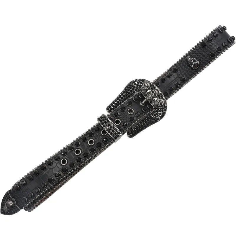 Black Crystal Rhinestones Belt