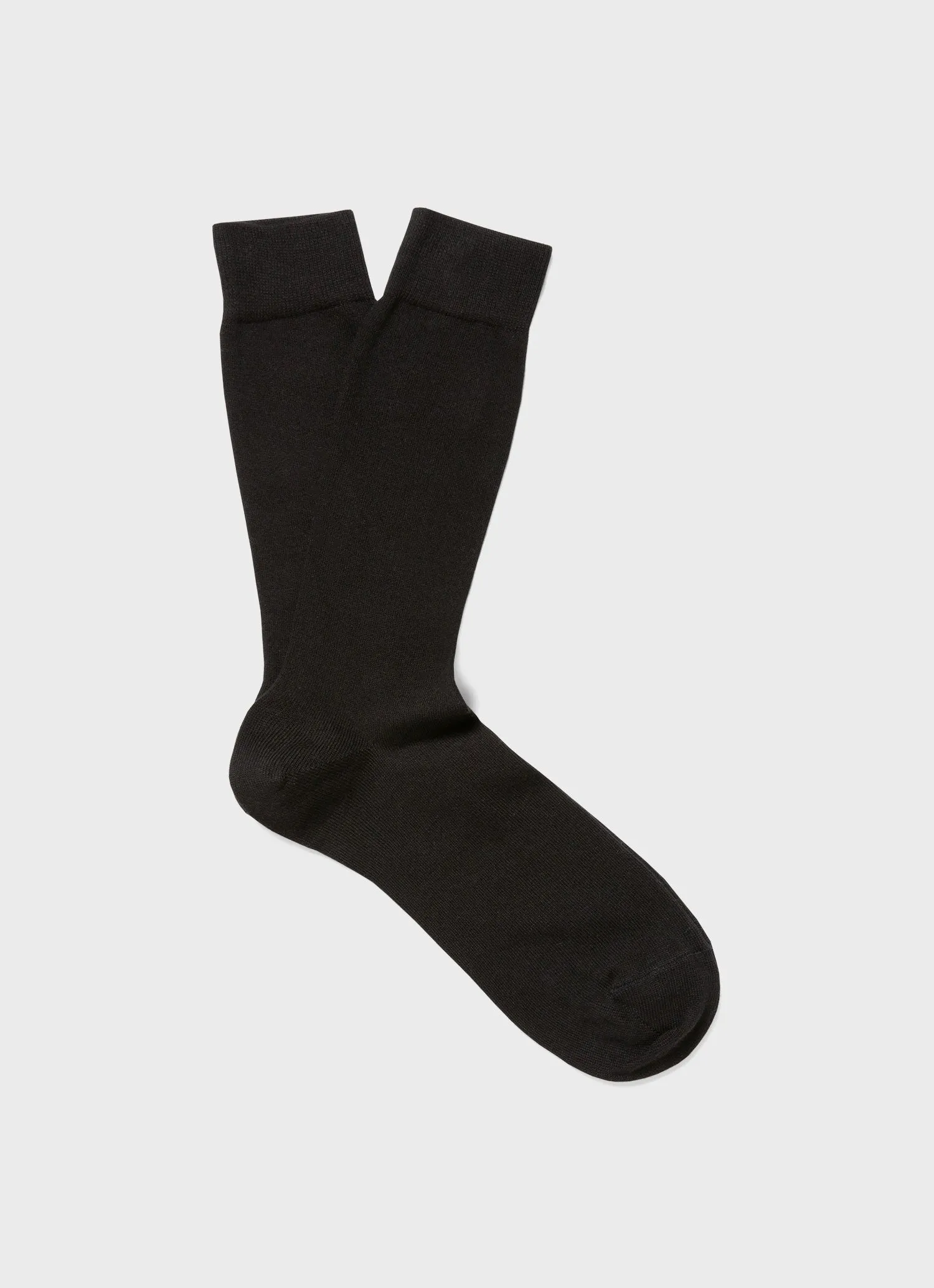 Black Men's Long Staple Cotton Socks