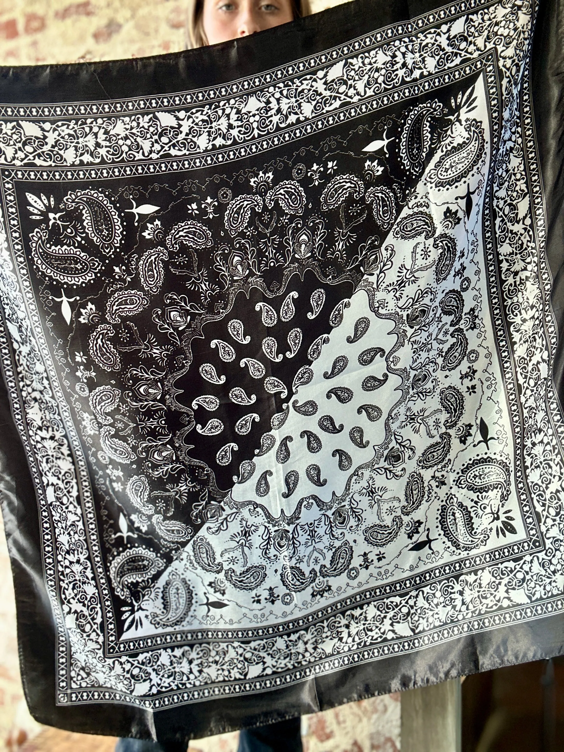 Black Paisley Wild Rag