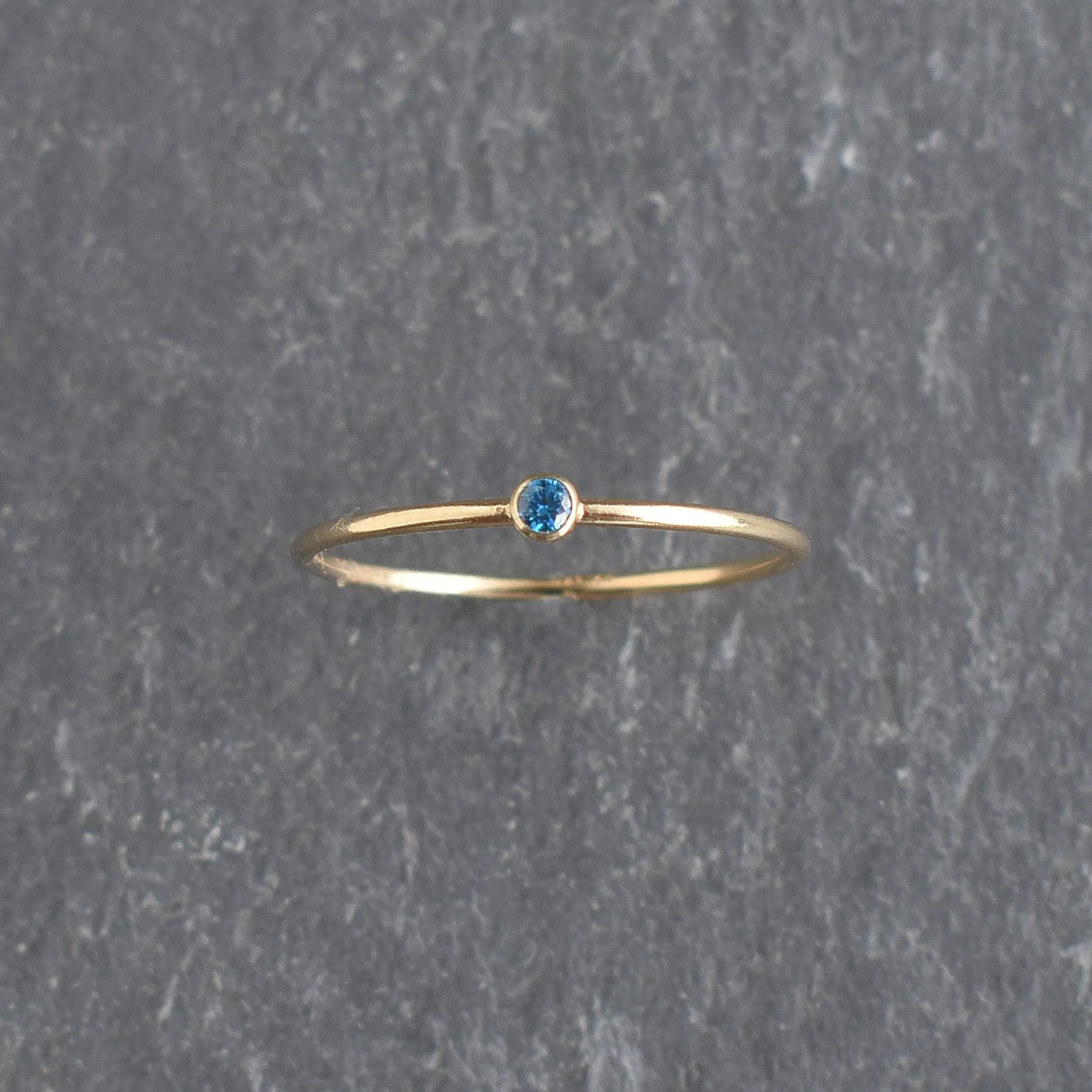 Blue CZ Stacking Ring Sapphire September Birthstone