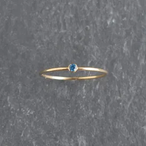 Blue CZ Stacking Ring Sapphire September Birthstone