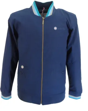 Blue Lambretta Monkey Print Harrington Jackets