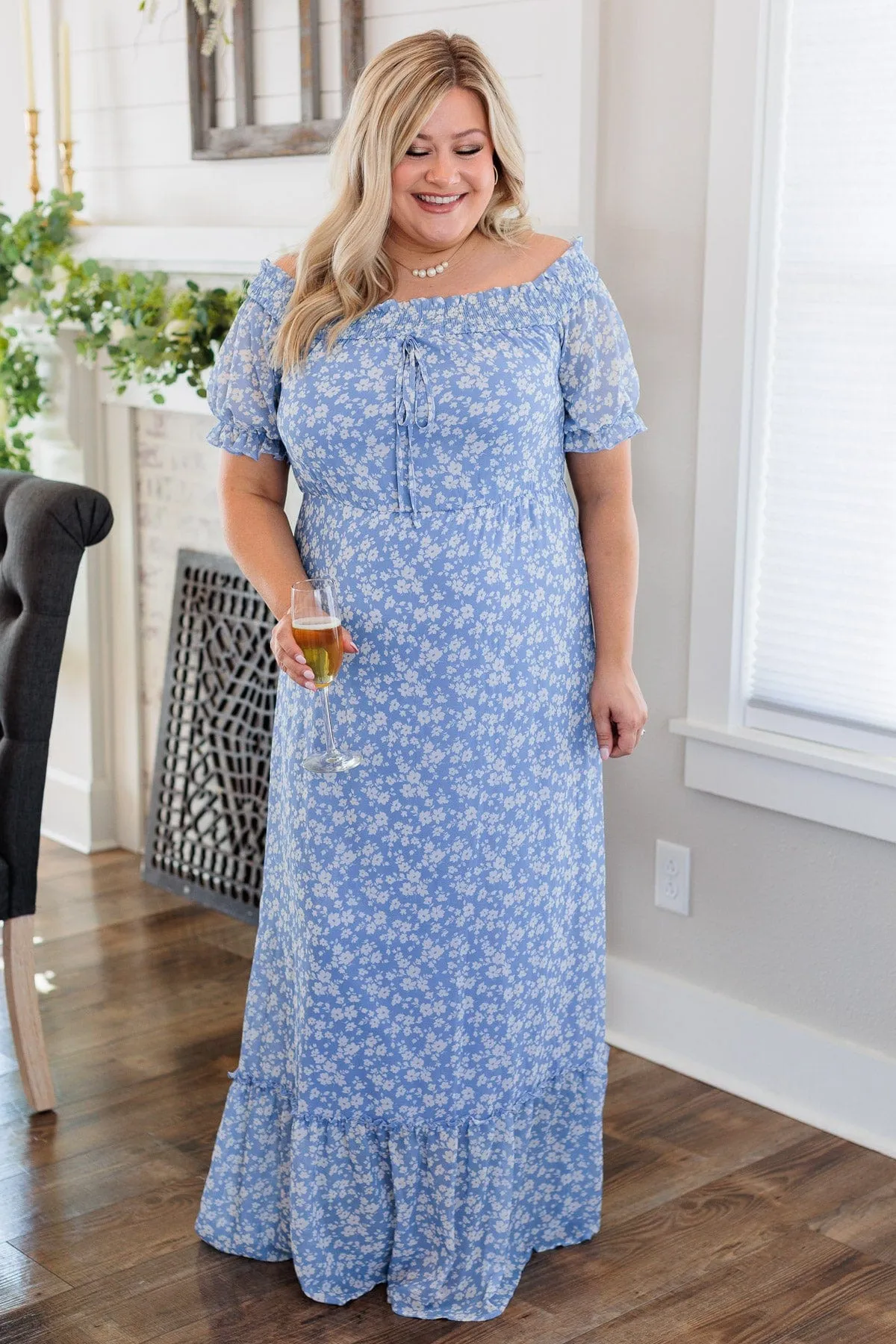 Maxi Dress Love Is In The Air - Blue