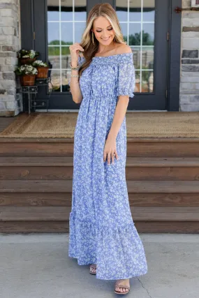 Maxi Dress Love Is In The Air - Blue