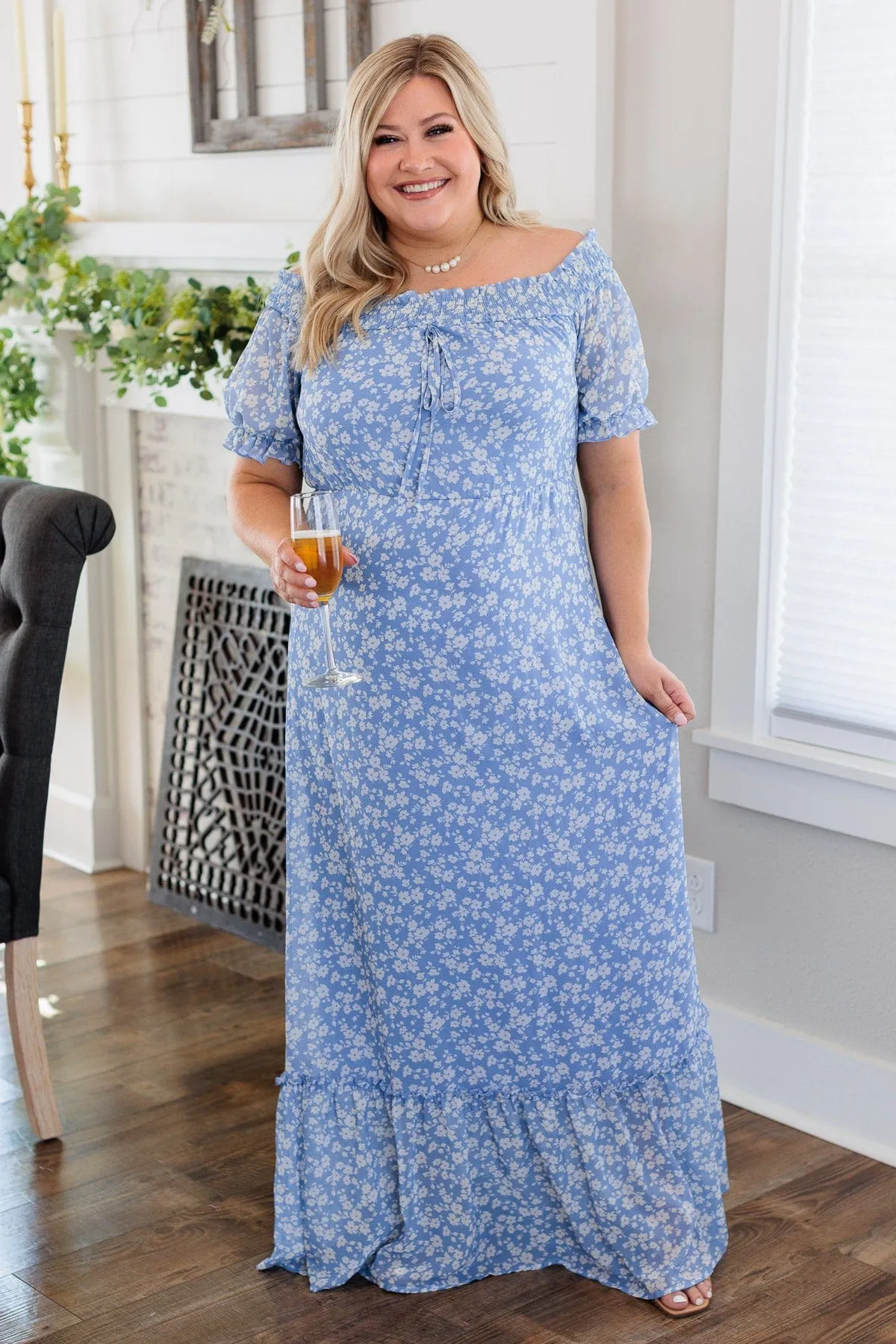 Maxi Dress Love Is In The Air - Blue