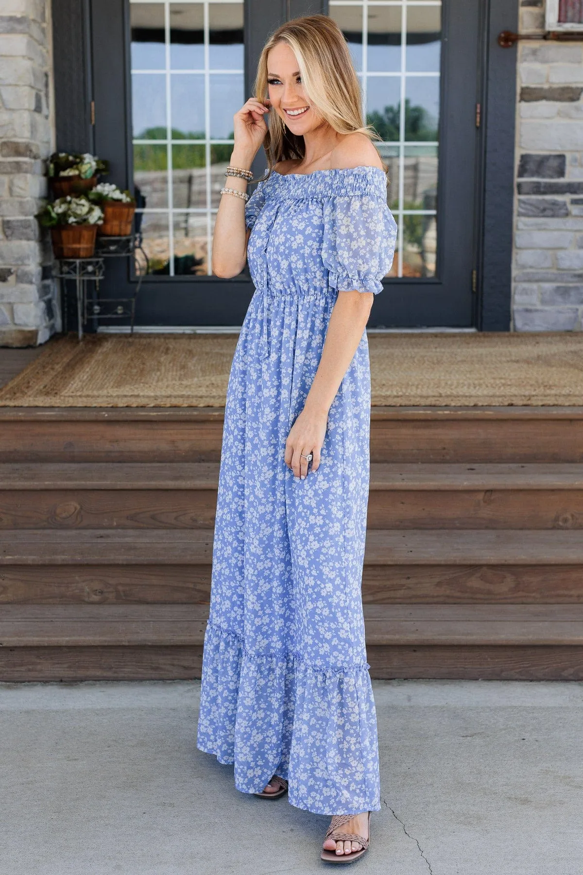 Maxi Dress Love Is In The Air - Blue