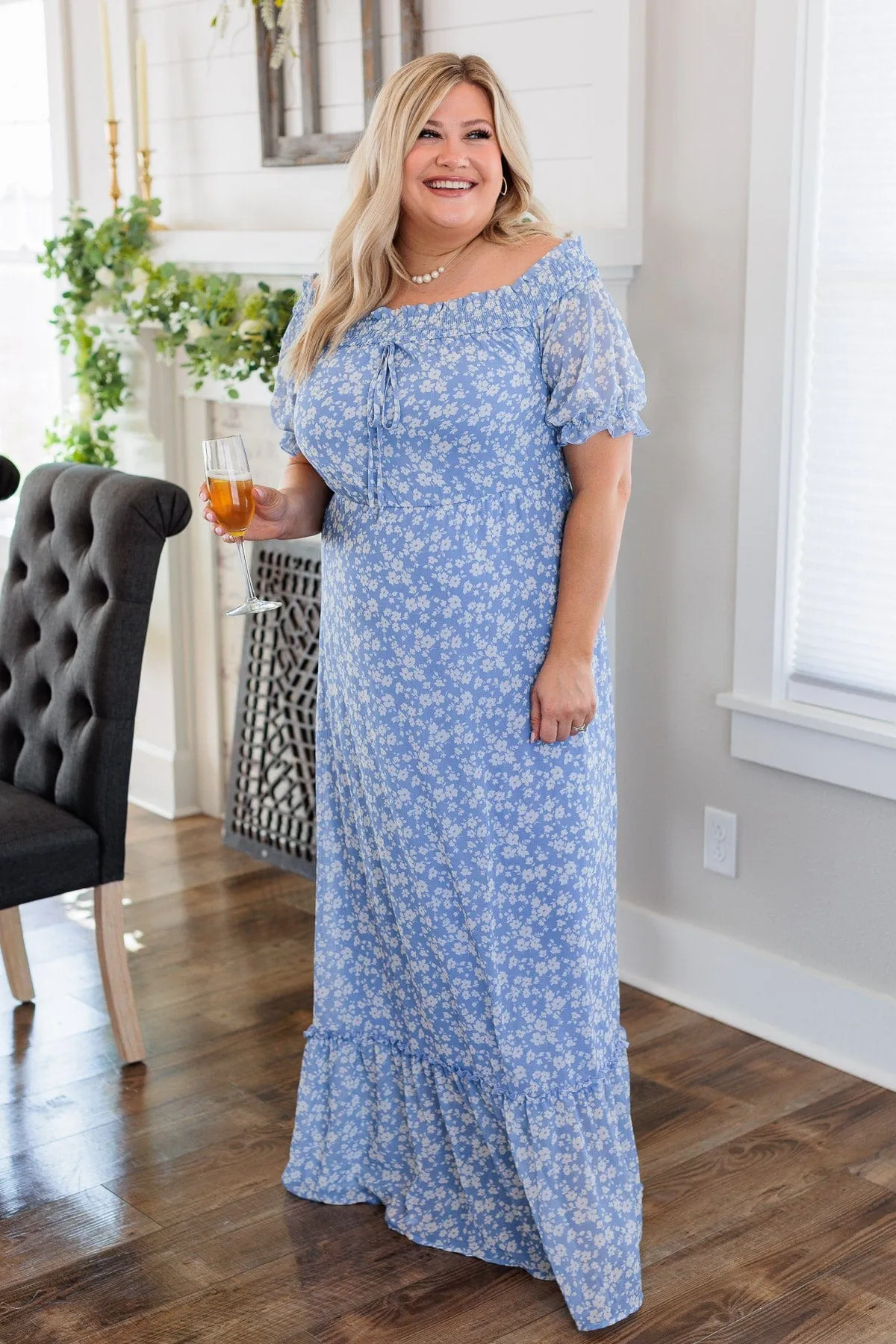 Maxi Dress Love Is In The Air - Blue