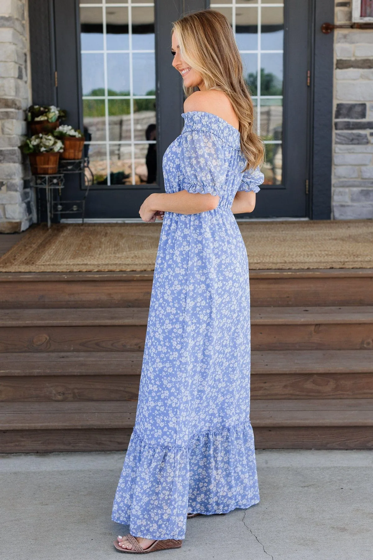 Maxi Dress Love Is In The Air - Blue