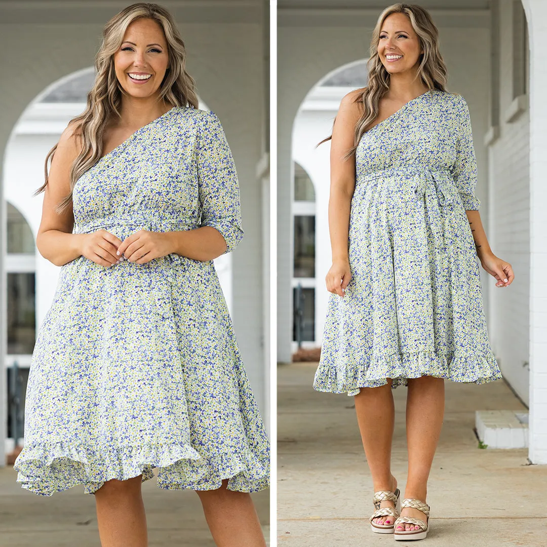 Fashionable Pick Me First Dress, Blue