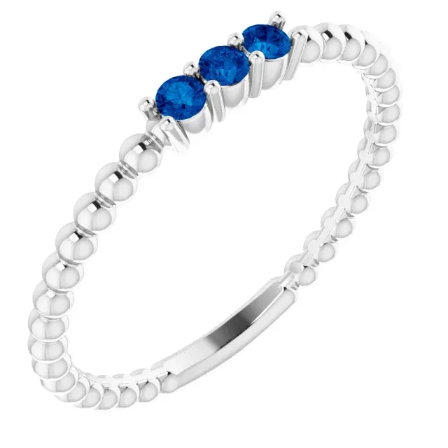 3-Ring Set featuring Blue Sapphire