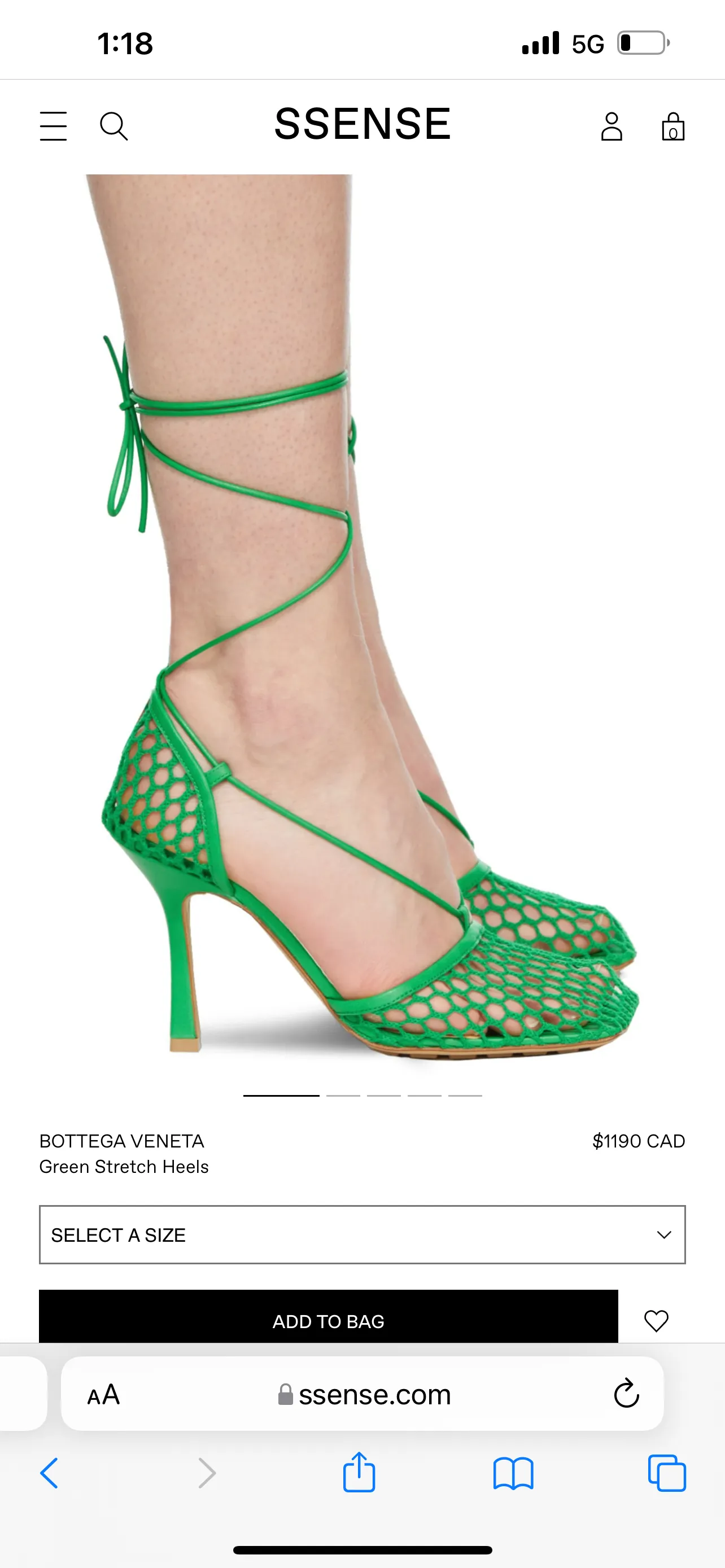 Green Stretch Heels by Bottega Veneta