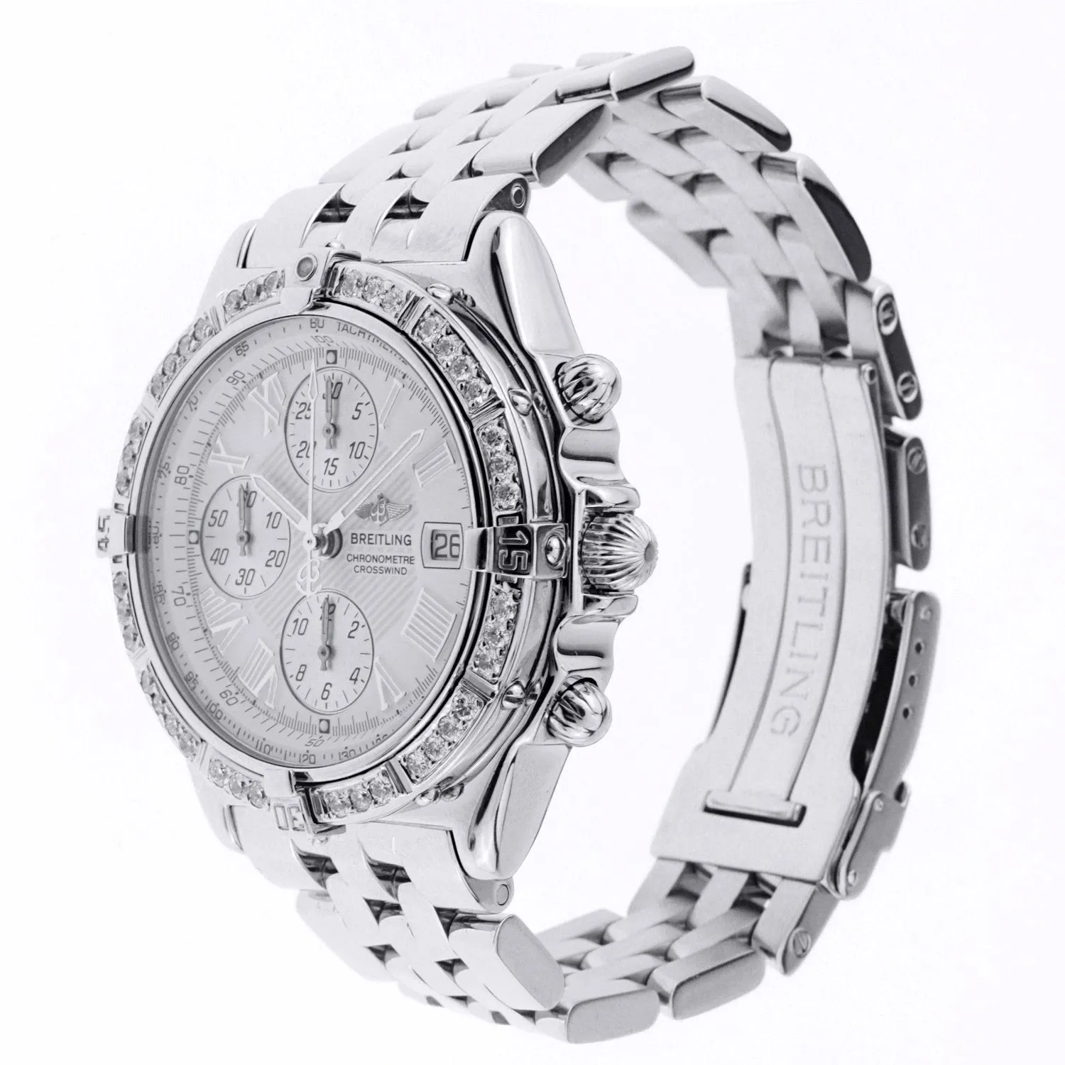 Breitling Chronograph Watch with Diamond Bezel