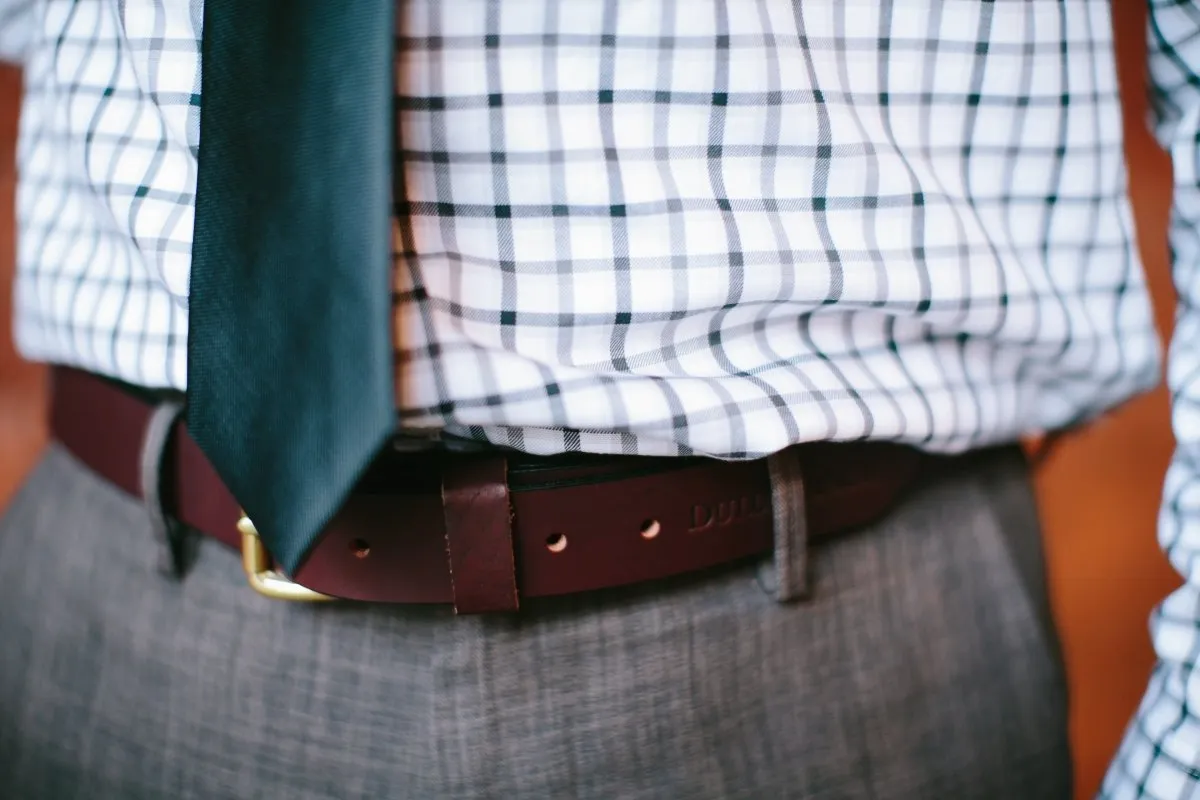 American-Made Brown Leather Belt