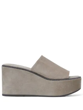 Brunello Cucinelli Dove Grey Sandals