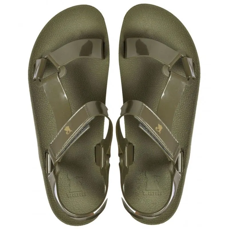 Cacatoes Dark Kaki Couro Sandals - Manaus