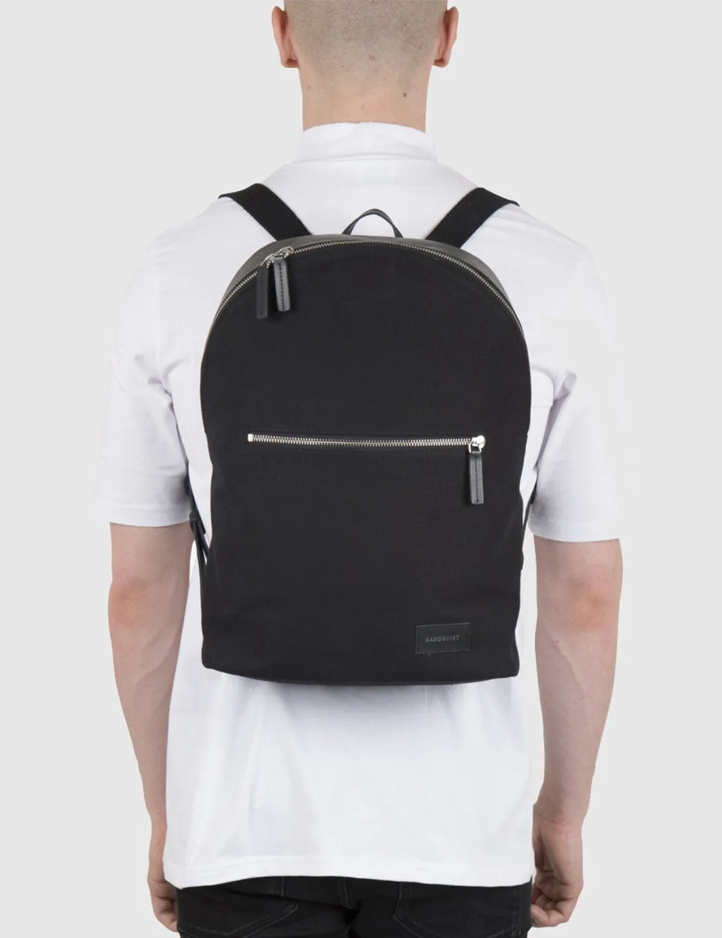 Sandqvist Black Canvas Apollo Backpack