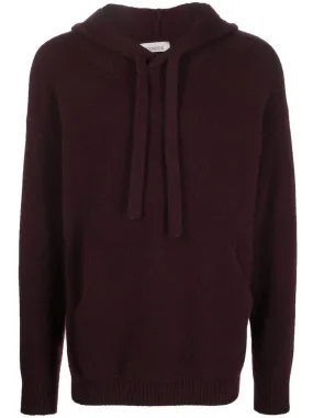 Drawstring Cashmere Knit Hoodie AMA