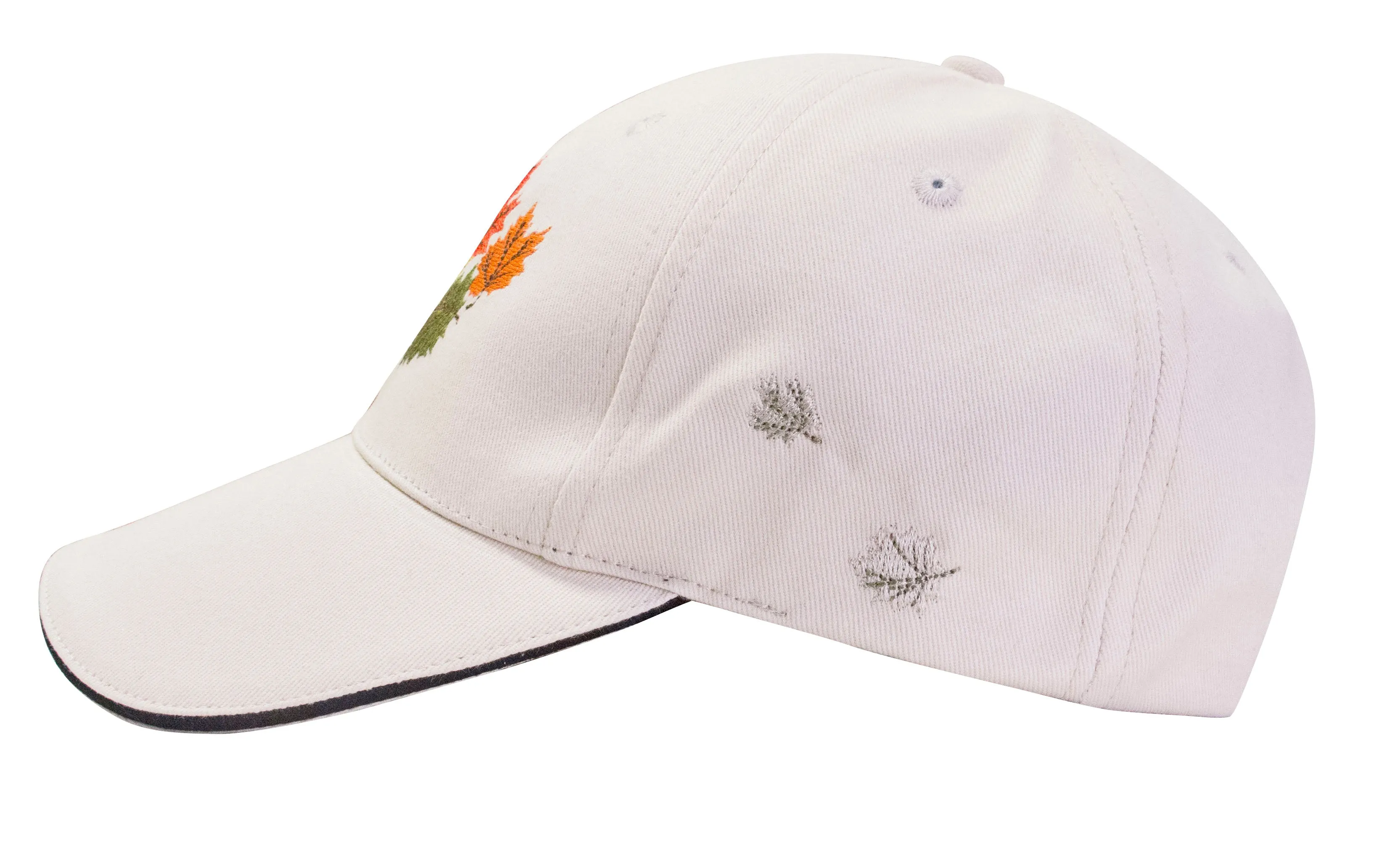 Ruth Lund leaf cluster embroidered cap