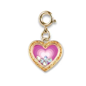 Sparkling Gold Heart Pendant