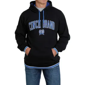 Cinch Men's Logo Hooded Sweatshirt in Solid Black