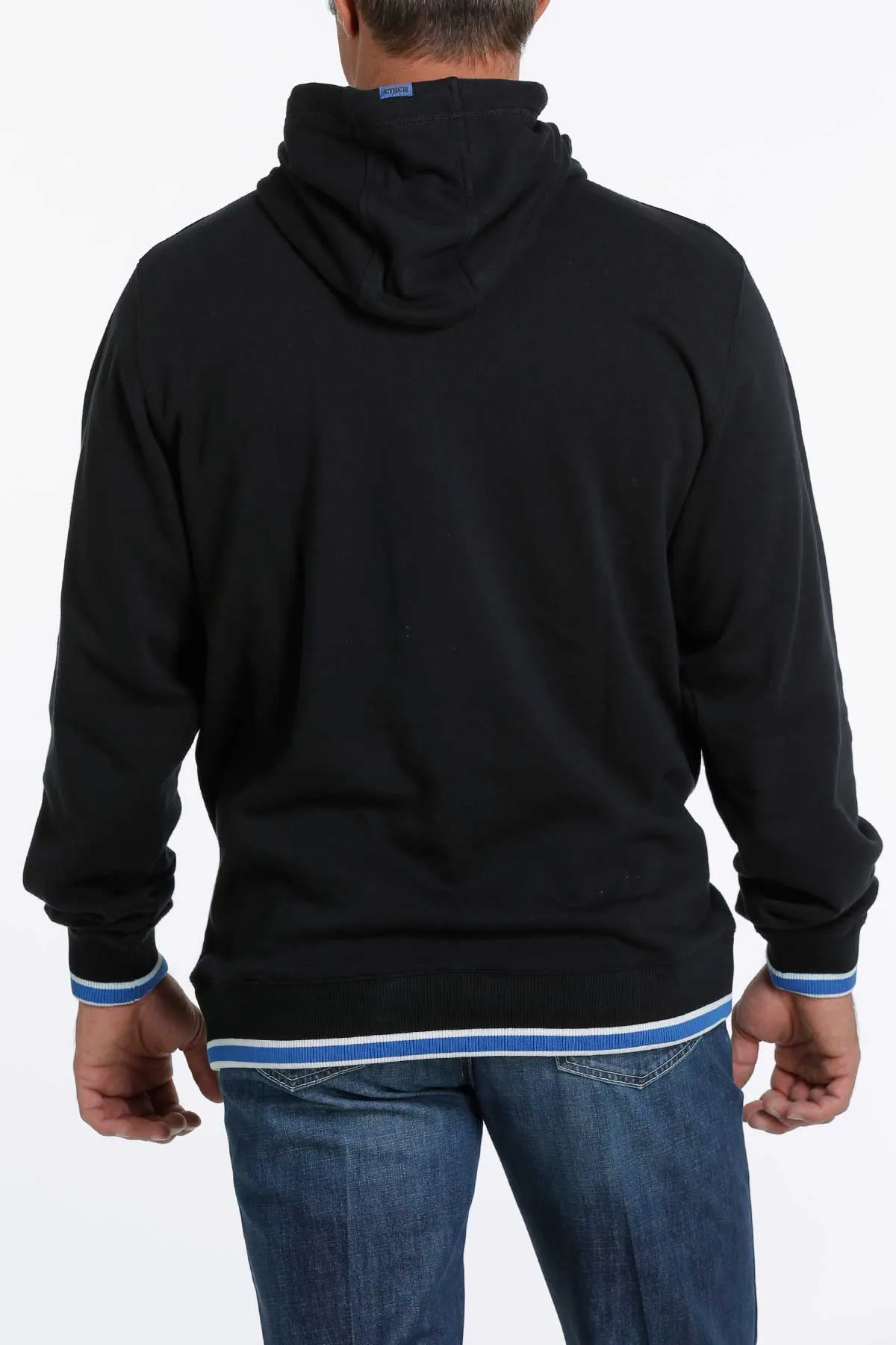 Cinch Men's Logo Hooded Sweatshirt in Solid Black